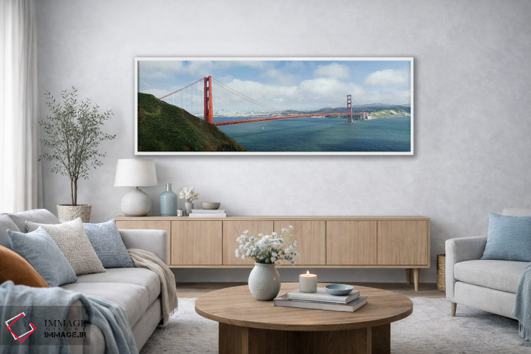 تابلو دکوراتیو San Francisco Bay, San Francisco, California, USA,پل مع… اثر پانورامیک ایمجز - D3W