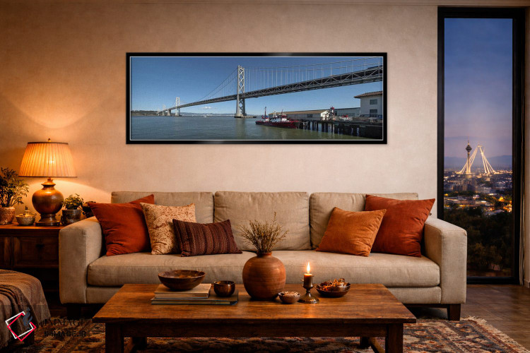 تابلو دکوراتیو Bay Bridge, San Francisco Bay, San Francisco, Californi… اثر پانورامیک ایمجز - D5B