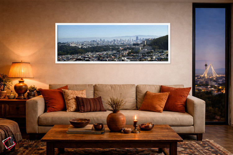 تابلو دکوراتیو California, USA,نمای زاویه بالا از یک شهر، سان فرانسیسک… اثر پانورامیک ایمجز - D4W