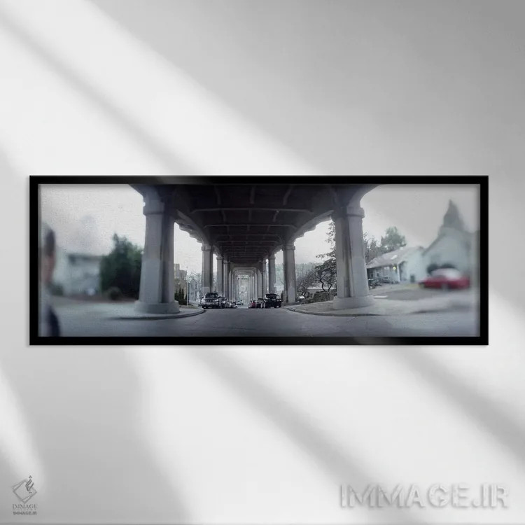 تابلو دکوراتیو Fremont, Seattle, Washington State, USA,نمای پایین از ی… اثر پانورامیک ایمجز - نمای قابدار مشکی