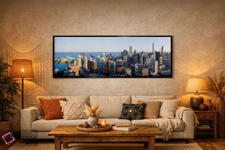 تابلو دکوراتیو Chicago, Cook County, Illinois, USA 2010,ساختمان ها در… اثر پانورامیک ایمجز - D6B