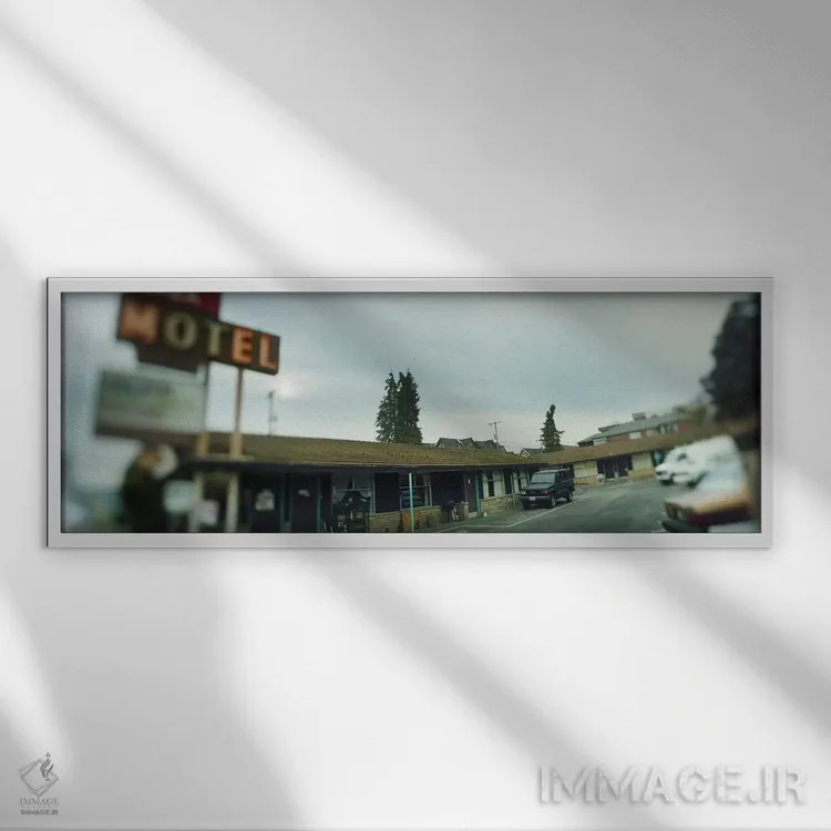 تابلو دکوراتیو Aurora Avenue, Seattle, Washington State, USA,موتل کنار… اثر پانورامیک ایمجز - نمای قابدار سفید