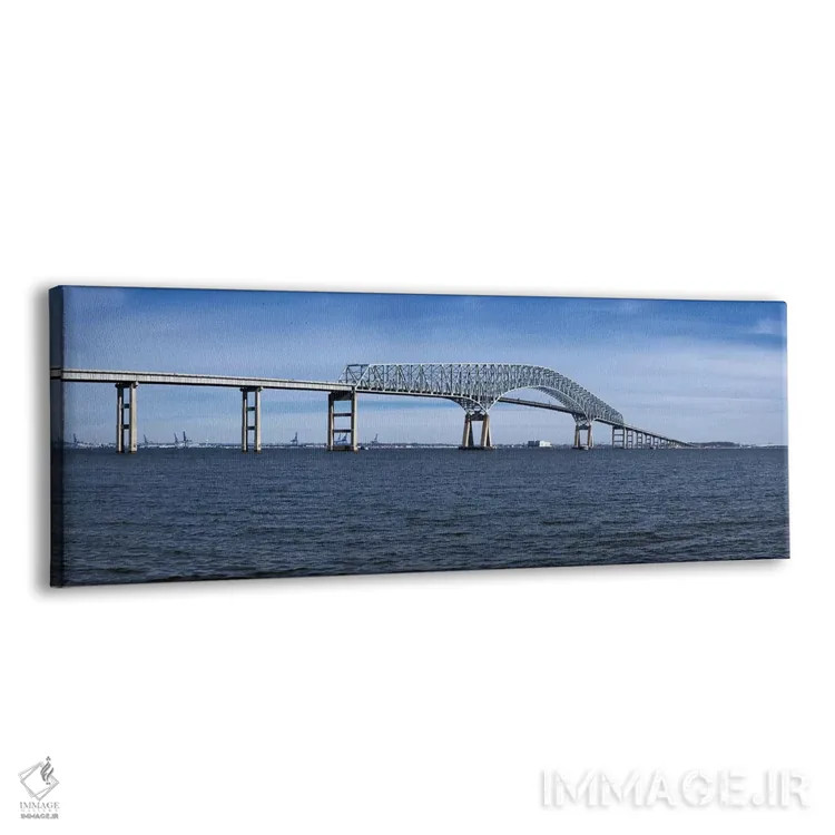 تابلو دکوراتیو Francis Scott Key Bridge, Patapsco River, Baltimore, Ma… اثر پانورامیک ایمجز - نمای پرسپکتیو محصول