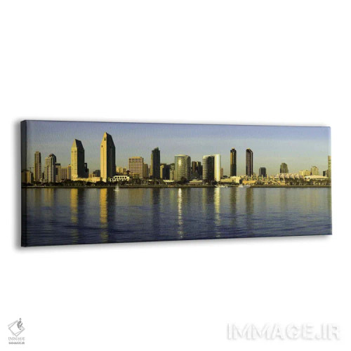 تابلو دکوراتیو San Diego, California, USA,بازتاب آسمان خراش ها در آب ه… اثر پانورامیک ایمجز - نمای پرسپکتیو محصول