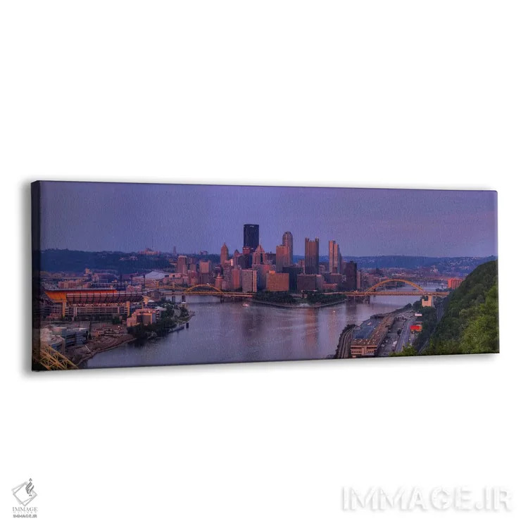 تابلو دکوراتیو Allegheny County, Pennsylvania, USA,شهر دیده شده از وست… اثر پانورامیک ایمجز - نمای پرسپکتیو محصول