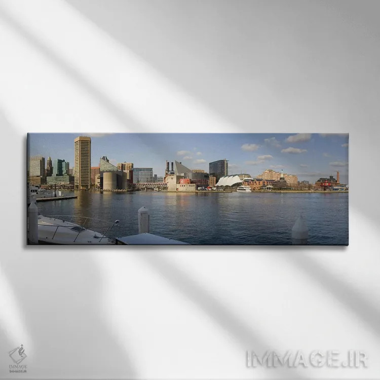 تابلو دکوراتیو Inner Harbor, Baltimore, Maryland, USA 2009 #2,قایق های… اثر پانورامیک ایمجز - نمای روبهرو روی دیوار