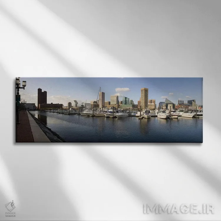 تابلو دکوراتیو Inner Harbor, Baltimore, Maryland, USA 2009,قایق های لن… اثر پانورامیک ایمجز - نمای روبهرو روی دیوار
