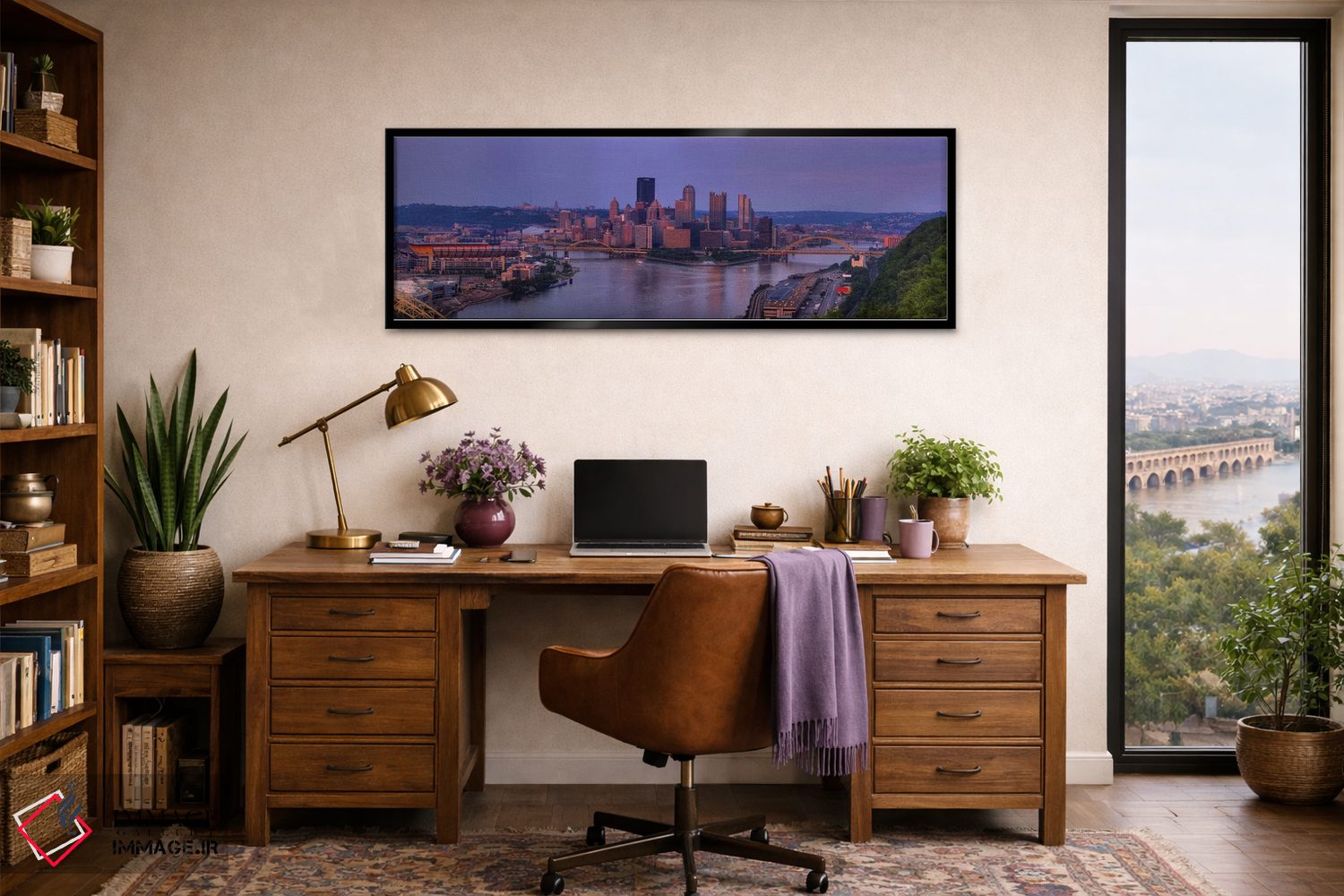 تابلو دکوراتیو Allegheny County, Pennsylvania, USA,شهر دیده شده از وست… اثر پانورامیک ایمجز - D2B