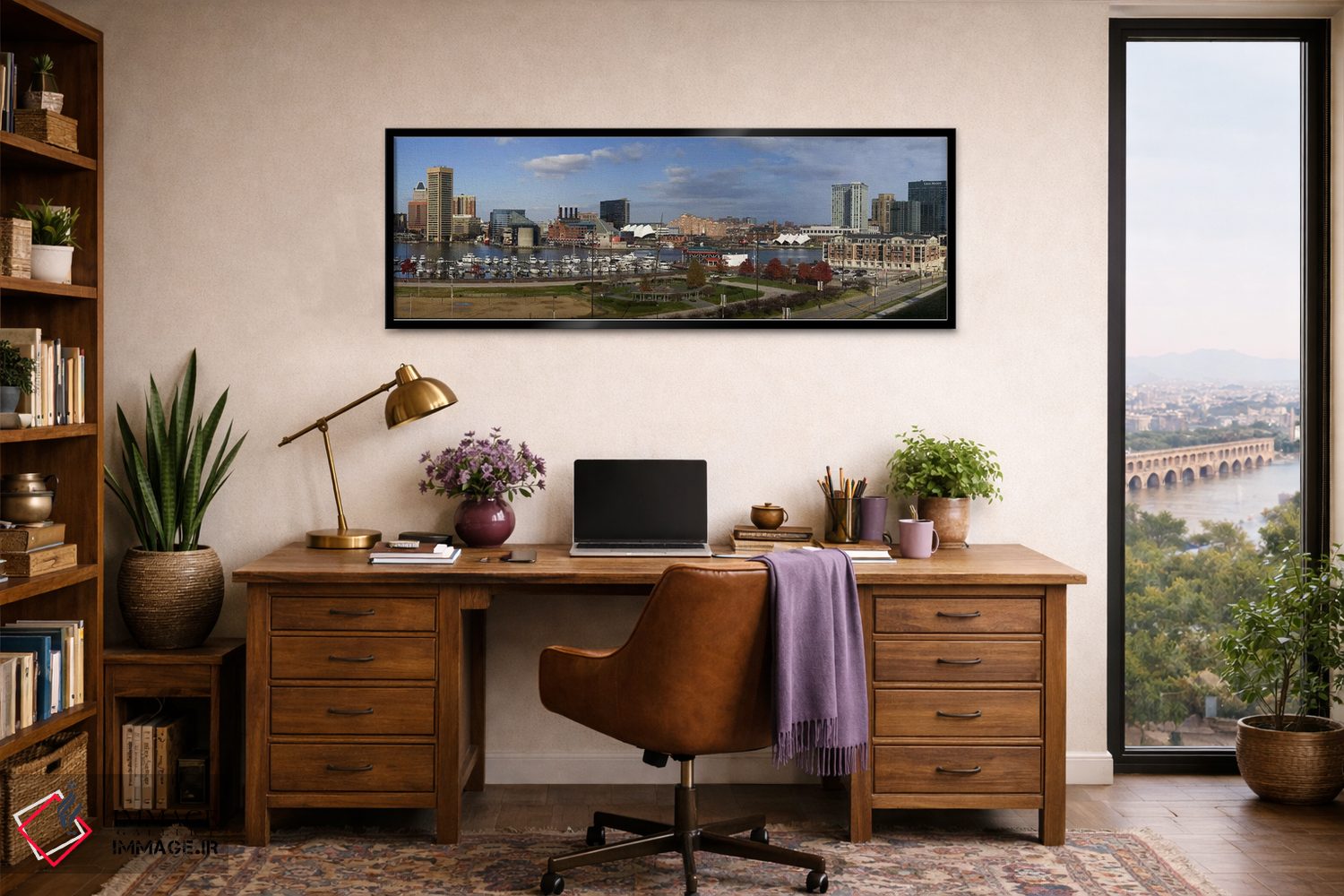 تابلو دکوراتیو Inner Harbor, Baltimore, Maryland, USA 2009,ساختمان ها… اثر پانورامیک ایمجز - D2B