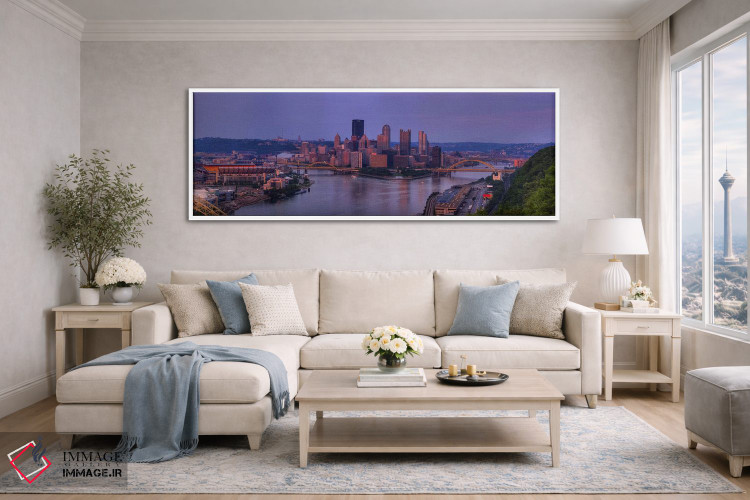 تابلو دکوراتیو Allegheny County, Pennsylvania, USA,شهر دیده شده از وست… اثر پانورامیک ایمجز - D4W