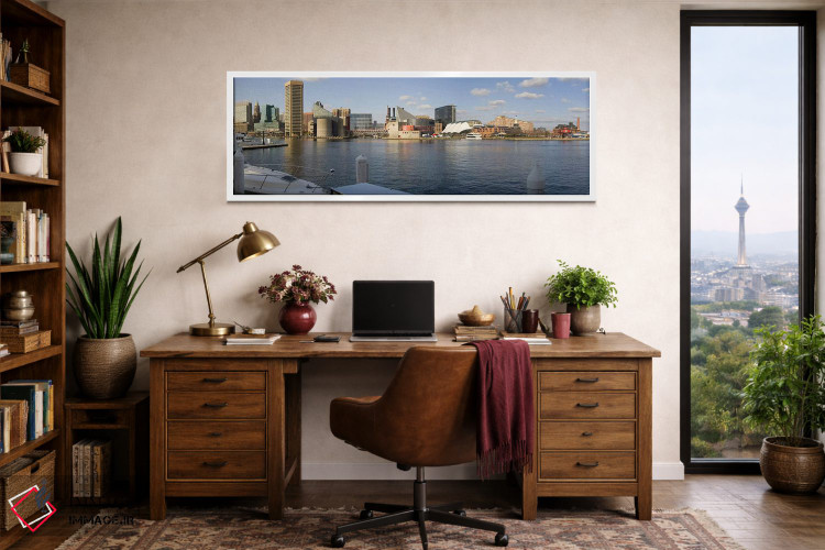 تابلو دکوراتیو Inner Harbor, Baltimore, Maryland, USA 2009 #2,قایق های… اثر پانورامیک ایمجز - D1W