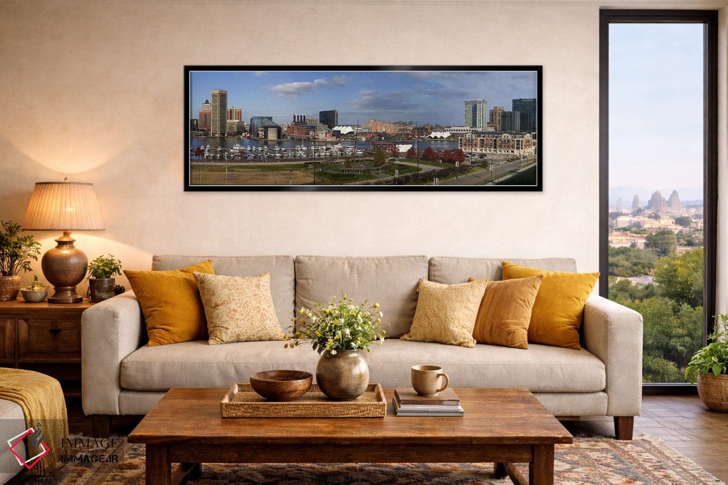 تابلو دکوراتیو Inner Harbor, Baltimore, Maryland, USA 2009,ساختمان ها… اثر پانورامیک ایمجز - D6B