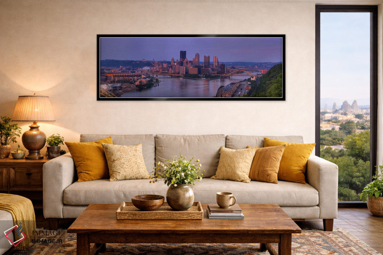 تابلو دکوراتیو Allegheny County, Pennsylvania, USA,شهر دیده شده از وست… اثر پانورامیک ایمجز - D6B
