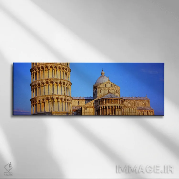تابلو دکوراتیو Pisa Cathedral, Leaning Tower Of Pisa, Piazza Dei Mirac… اثر پانورامیک ایمجز - نمای روبهرو روی دیوار