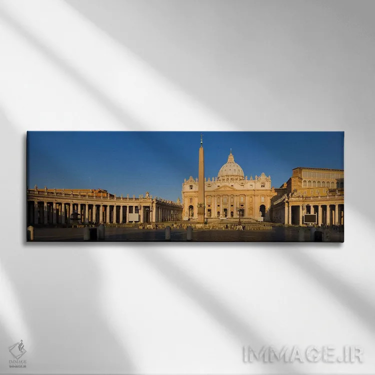 تابلو دکوراتیو St. Peter's Basilica, St. Peter's Square, Vatican city… اثر پانورامیک ایمجز - نمای روبهرو روی دیوار