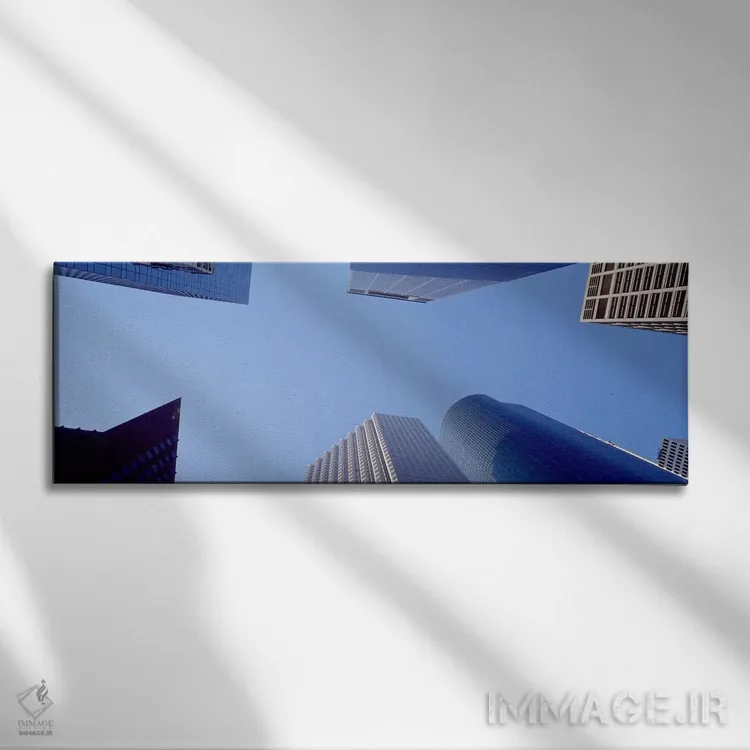 تابلو دکوراتیو Houston, Texas, USA #2,نمای روبه پایین آسمان خراش ها در… اثر پانورامیک ایمجز - نمای روبهرو روی دیوار