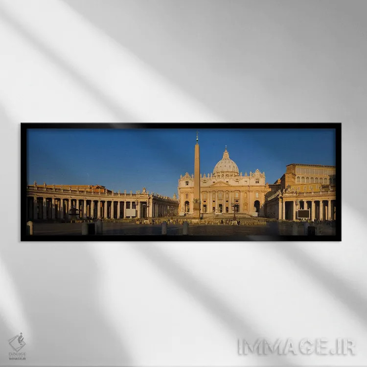 تابلو دکوراتیو St. Peter's Basilica, St. Peter's Square, Vatican city… اثر پانورامیک ایمجز - نمای قابدار مشکی