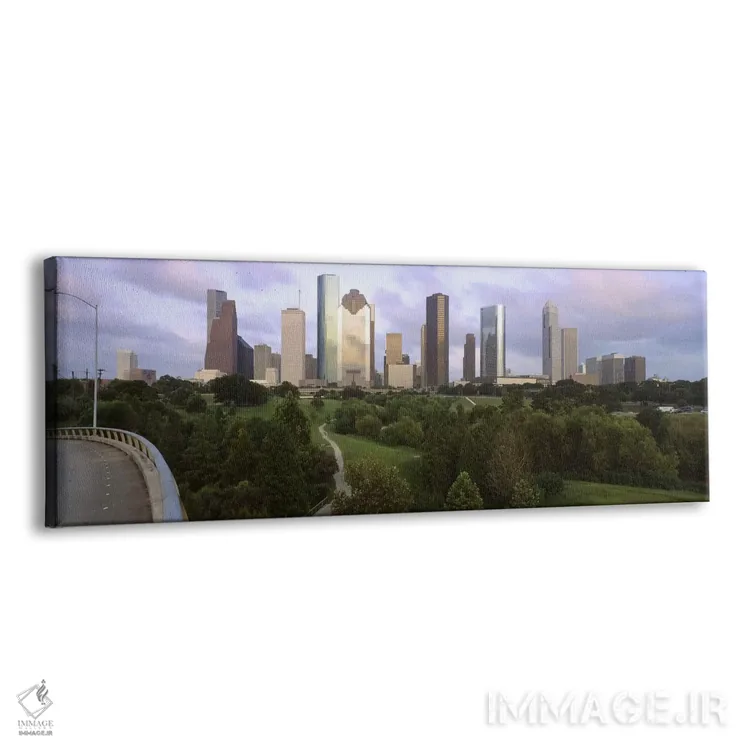 تابلو دکوراتیو Houston, Texas, USA #2,آسمان خراش ها در برابر آسمان ابر… اثر پانورامیک ایمجز - نمای پرسپکتیو محصول