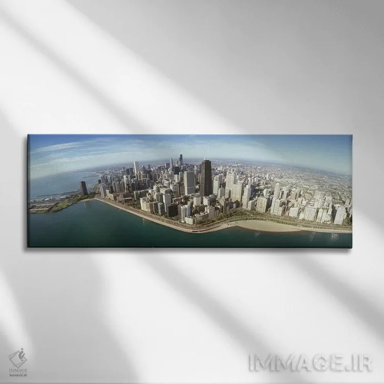 تابلو دکوراتیو Chicago, Cook County, Illinois, USA 2010,نمای هوایی از… اثر پانورامیک ایمجز - نمای روبهرو روی دیوار