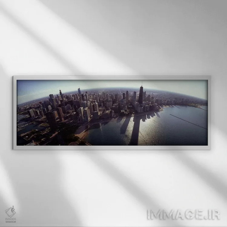 تابلو دکوراتیو Chicago, Cook County, Illinois, USA 2010 #2,نمای هوایی… اثر پانورامیک ایمجز - نمای قابدار سفید