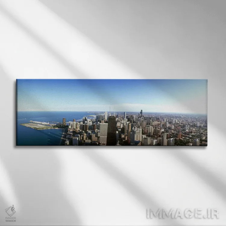 تابلو دکوراتیو Chicago, Cook County, Illinois, USA 2010 #4,نمای هوایی… اثر پانورامیک ایمجز - نمای روبهرو روی دیوار