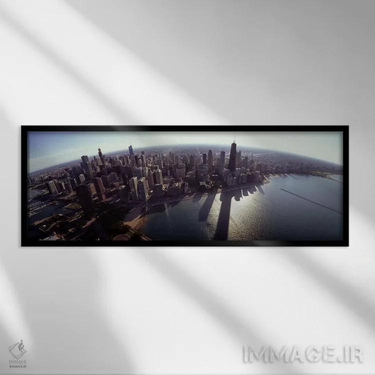 تابلو دکوراتیو Chicago, Cook County, Illinois, USA 2010 #2,نمای هوایی… اثر پانورامیک ایمجز - نمای قابدار مشکی
