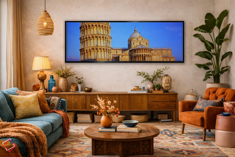 تابلو دکوراتیو Pisa Cathedral, Leaning Tower Of Pisa, Piazza Dei Mirac… اثر پانورامیک ایمجز - D3B