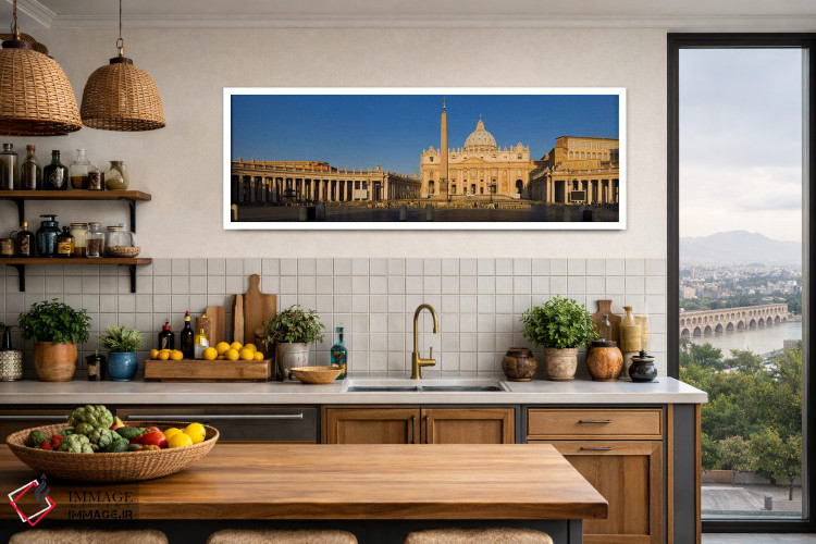 تابلو دکوراتیو St. Peter's Basilica, St. Peter's Square, Vatican city… اثر پانورامیک ایمجز - D3W
