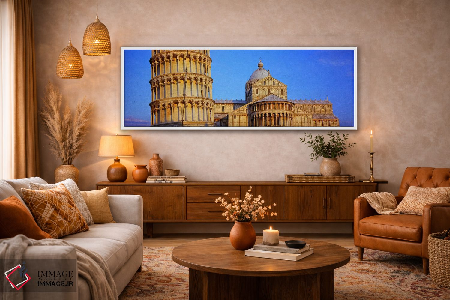 تابلو دکوراتیو Pisa Cathedral, Leaning Tower Of Pisa, Piazza Dei Mirac… اثر پانورامیک ایمجز - D4W