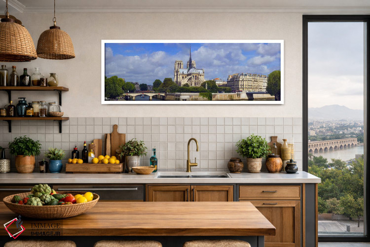 تابلو دکوراتیو Notre Dame Cathedral, Seine River, Paris, Ile-de-France… اثر پانورامیک ایمجز - D3W