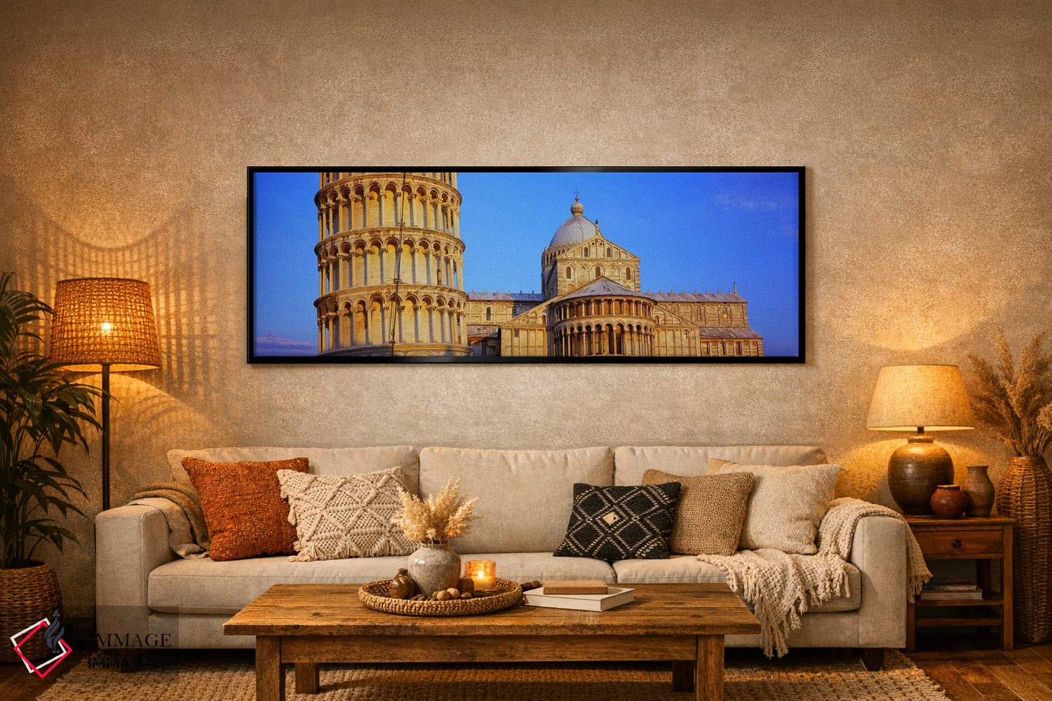 تابلو دکوراتیو Pisa Cathedral, Leaning Tower Of Pisa, Piazza Dei Mirac… اثر پانورامیک ایمجز - D6B