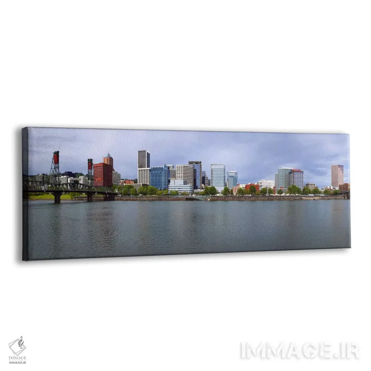 تابلو دکوراتیو Willamette River, Portland, Oregon, USA,پل هاوتورن و پل… اثر پانورامیک ایمجز - نمای پرسپکتیو محصول
