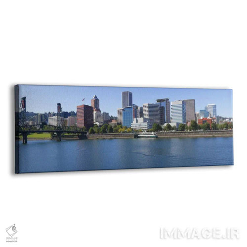 تابلو دکوراتیو Willamette River, Portland, Oregon, USA,پل روی رودخانه… اثر پانورامیک ایمجز - نمای پرسپکتیو محصول