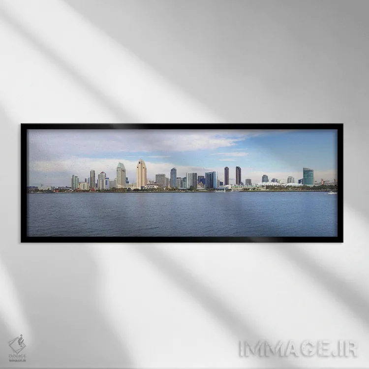 تابلو دکوراتیو San Diego, San Diego County, California, USA,ساختمان ها… اثر پانورامیک ایمجز - نمای قابدار مشکی
