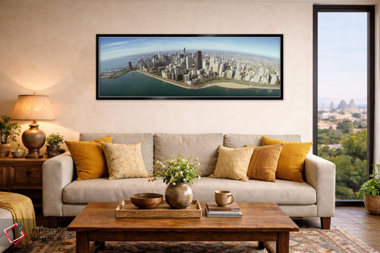 تابلو دکوراتیو Chicago, Cook County, Illinois, USA 2010,نمای هوایی از… اثر پانورامیک ایمجز - D6B