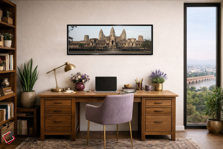 تابلو دکوراتیو Angkor Wat, Angkor, Siem Reap, Cambodia,نمای بیرونی معب… اثر پانورامیک ایمجز - D1B