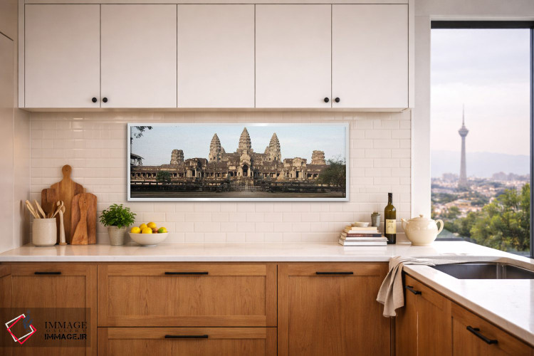 تابلو دکوراتیو Angkor Wat, Angkor, Siem Reap, Cambodia,نمای بیرونی معب… اثر پانورامیک ایمجز - D2W