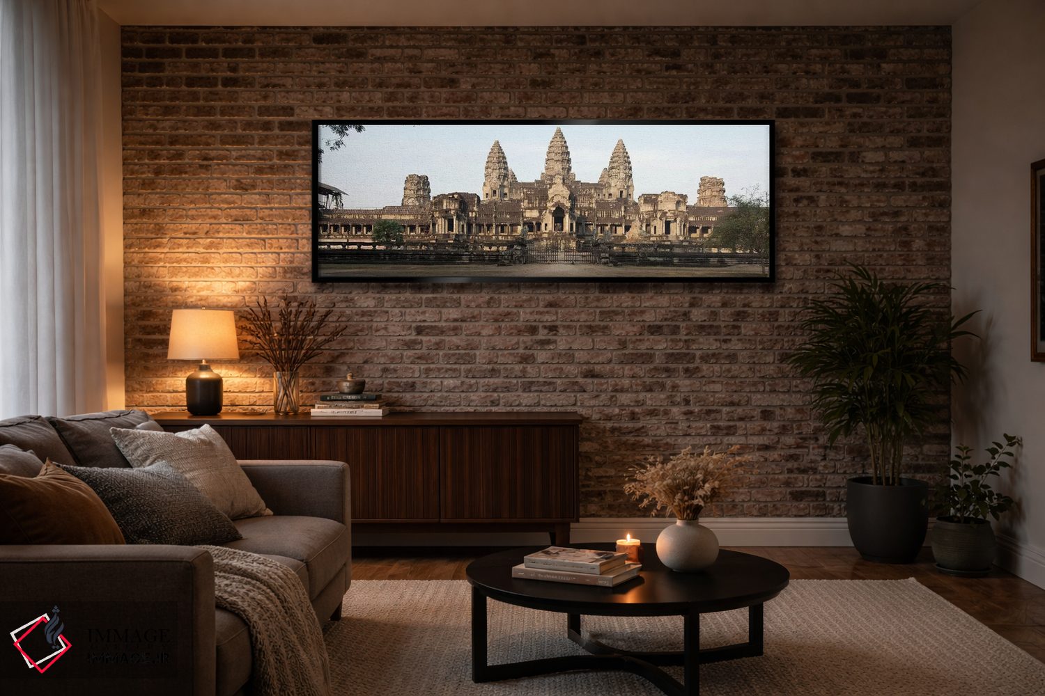 تابلو دکوراتیو Angkor Wat, Angkor, Siem Reap, Cambodia,نمای بیرونی معب… اثر پانورامیک ایمجز - D3B