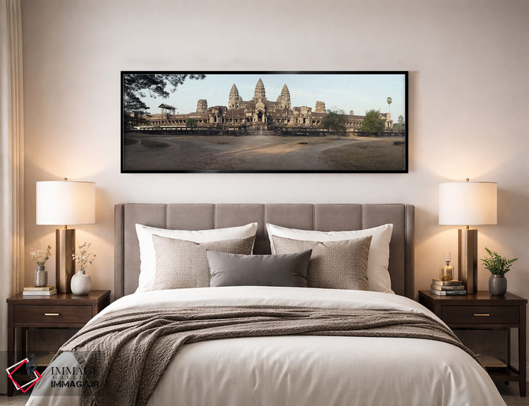 تابلو دکوراتیو Angkor Wat, Angkor, Cambodia,نمای بیرونی معبد، انگکور و… اثر پانورامیک ایمجز - D3B