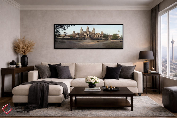 تابلو دکوراتیو Angkor Wat, Angkor, Cambodia,نمای بیرونی معبد، انگکور و… اثر پانورامیک ایمجز - D4B