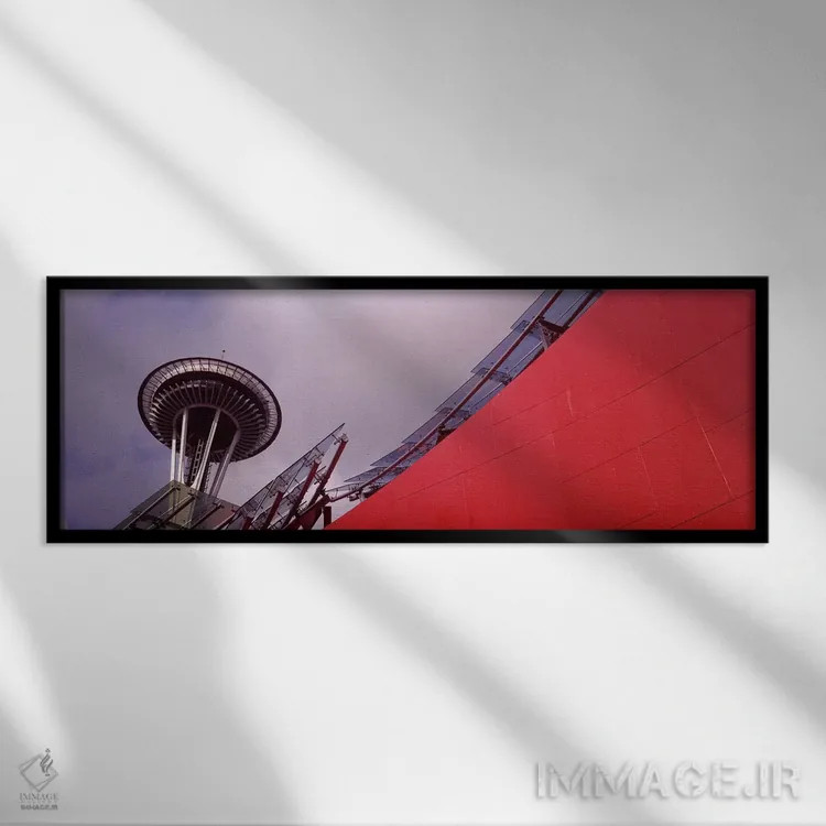 تابلو دکوراتیو Space Needle, Seattle, King County, Washington State, U… اثر پانورامیک ایمجز - نمای قابدار مشکی