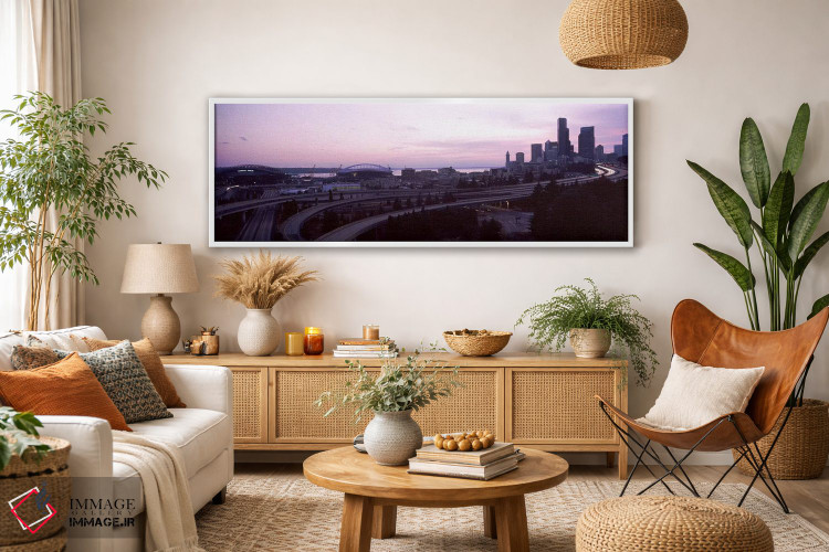 تابلو دکوراتیو Seattle, King County, Washington State, USA,شهر هنگام غ… اثر پانورامیک ایمجز - D3W