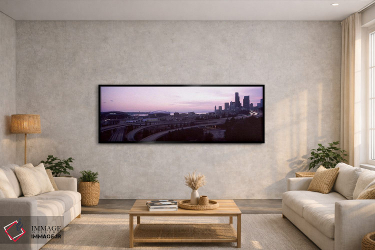 تابلو دکوراتیو Seattle, King County, Washington State, USA,شهر هنگام غ… اثر پانورامیک ایمجز - D4B