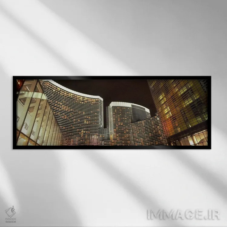 تابلو دکوراتیو Citycenter, The Strip, Las Vegas, Nevada, USA,آسمان خرا… اثر پانورامیک ایمجز - نمای قابدار مشکی