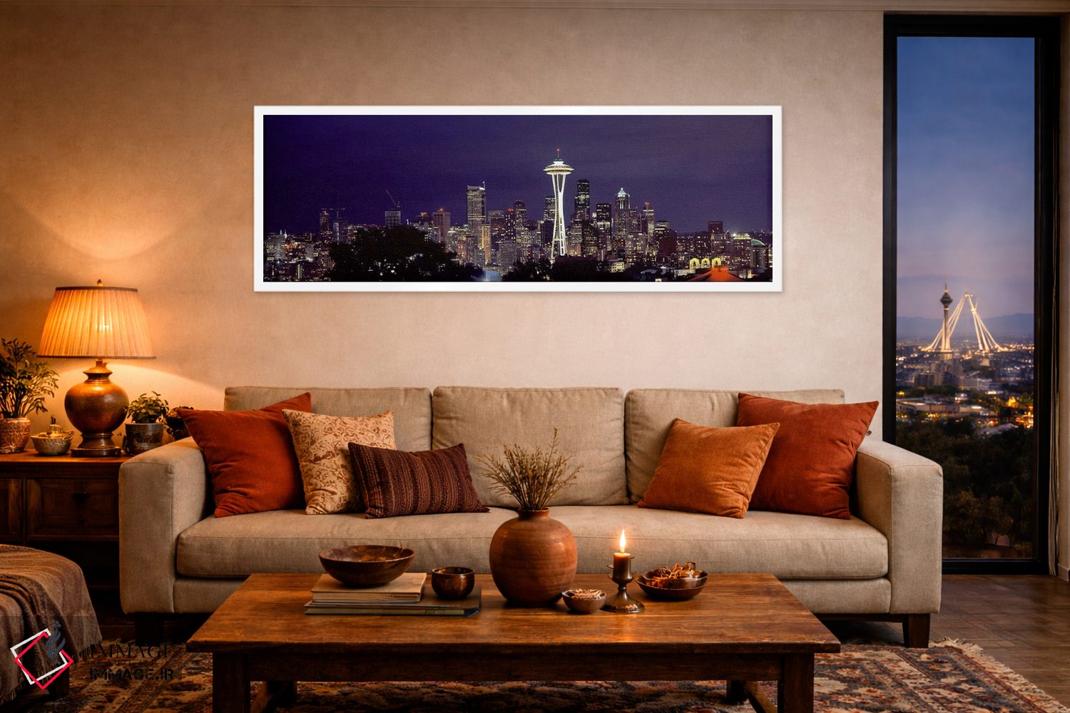 تابلو دکوراتیو Space Needle, Seattle, King County, Washington State, U… اثر پانورامیک ایمجز - D4W