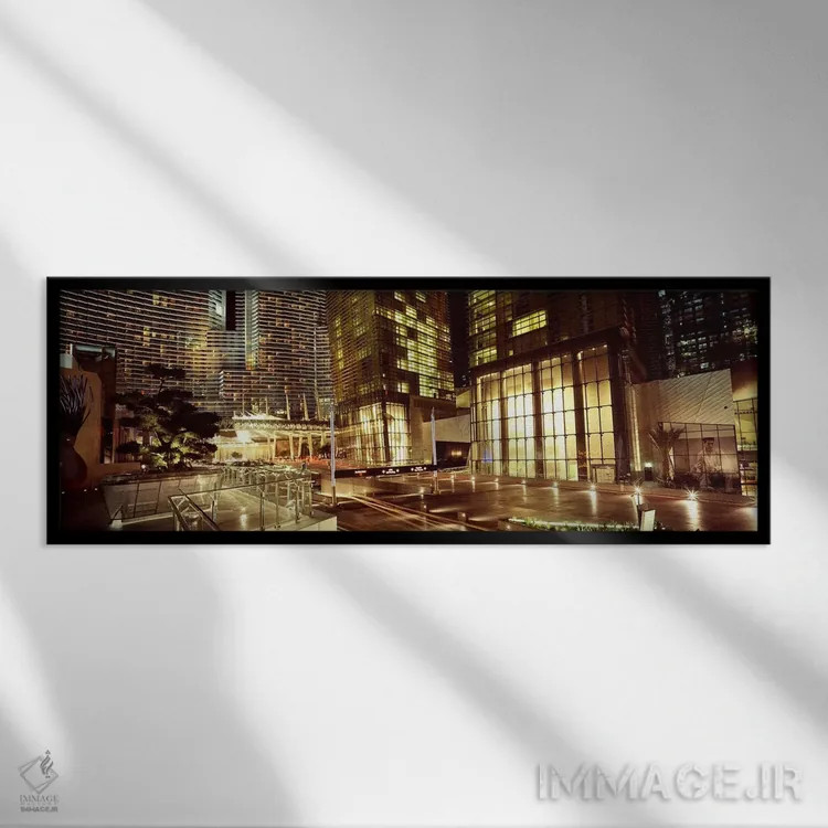 تابلو دکوراتیو Citycenter, The Strip, Las Vegas, Nevada, USA,شهر روشن… اثر پانورامیک ایمجز - نمای قابدار مشکی