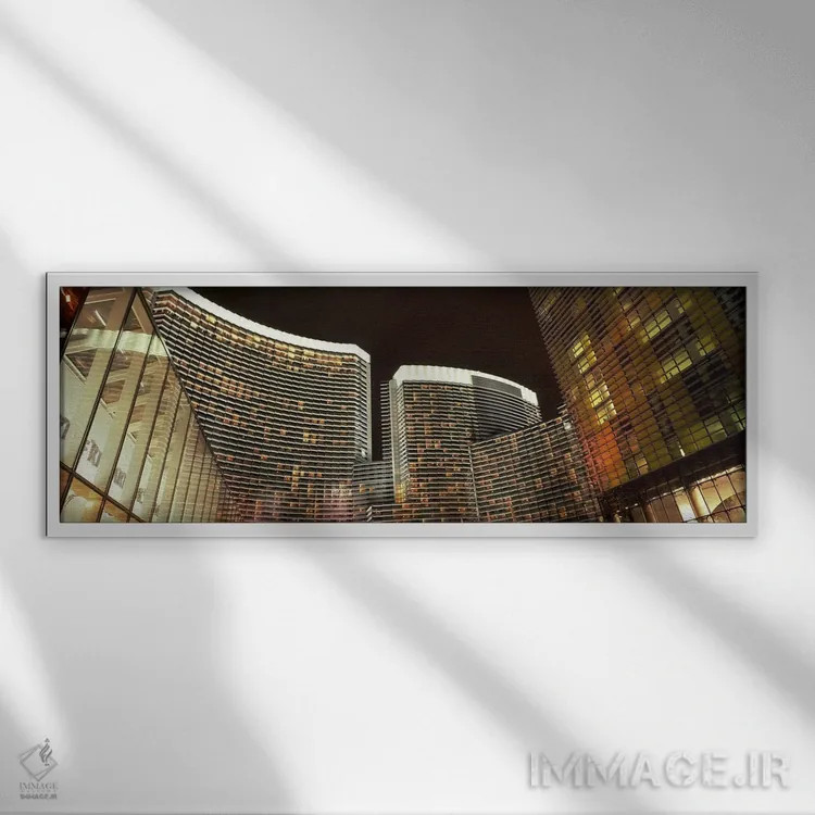 تابلو دکوراتیو Citycenter, The Strip, Las Vegas, Nevada, USA,آسمان خرا… اثر پانورامیک ایمجز - نمای قابدار سفید