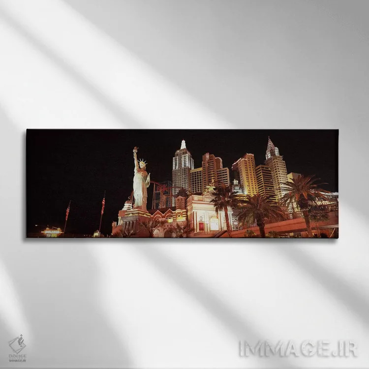 تابلو دکوراتیو New York New York Hotel, The Strip, Las Vegas, Nevada… اثر پانورامیک ایمجز - نمای روبهرو روی دیوار