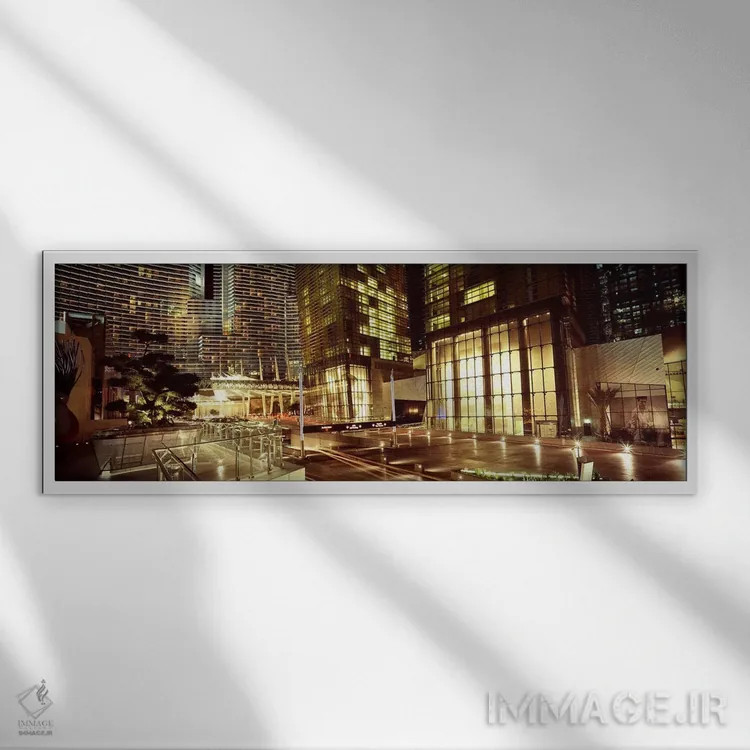 تابلو دکوراتیو Citycenter, The Strip, Las Vegas, Nevada, USA,شهر روشن… اثر پانورامیک ایمجز - نمای قابدار سفید