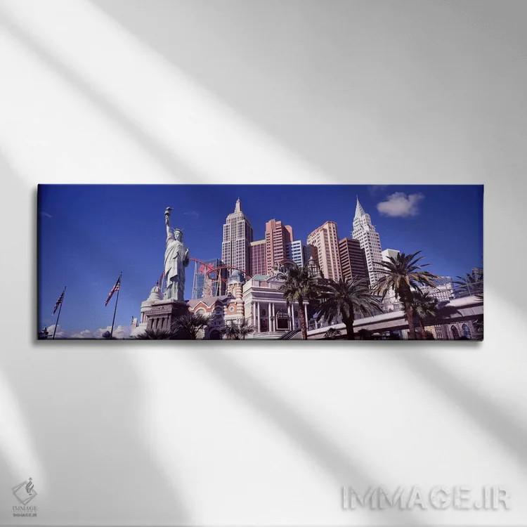 تابلو دکوراتیو New York New York Hotel, The Strip, Las Vegas, Nevada… اثر پانورامیک ایمجز - نمای روبهرو روی دیوار